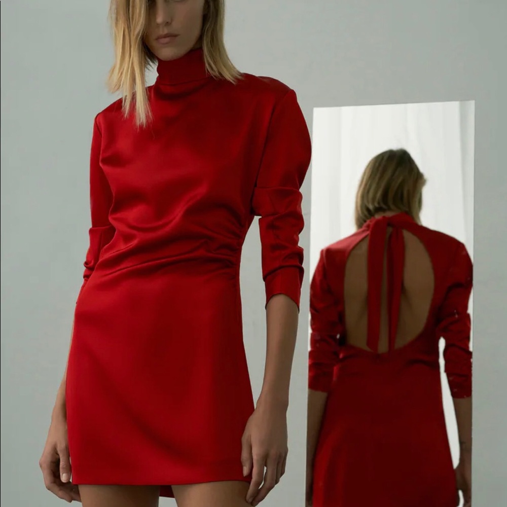 Zara Ruched Mini Dress Limited Edition